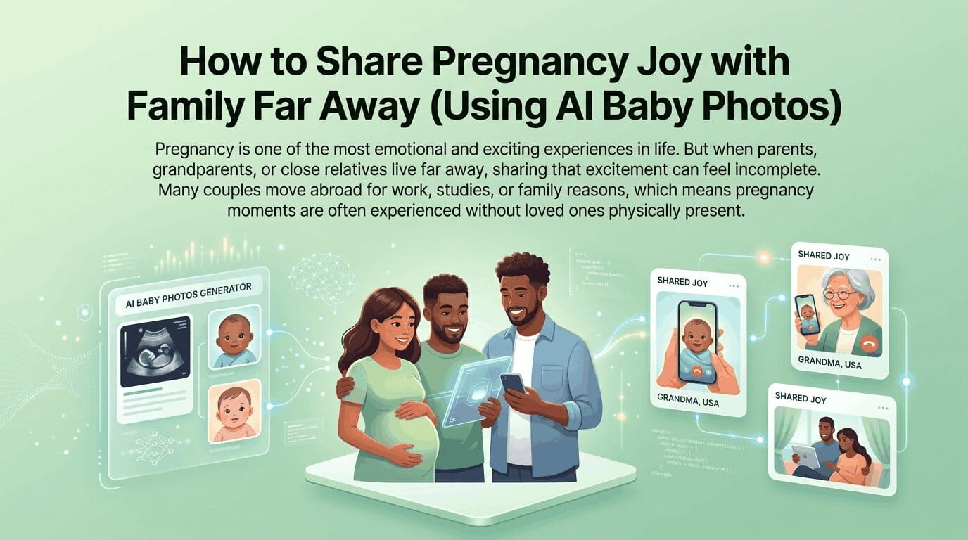 How to Share Pregnancy Joy with Family Far Away (Using AI Baby Photos)